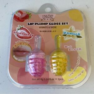 Unicat Lip Plump Gloss Set - Strawberry and Vanilla